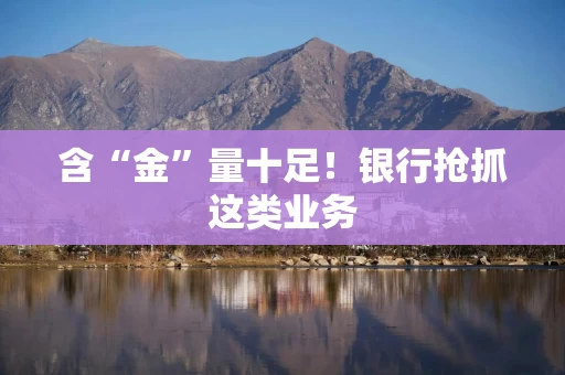 含“金”量十足！银行抢抓这类业务