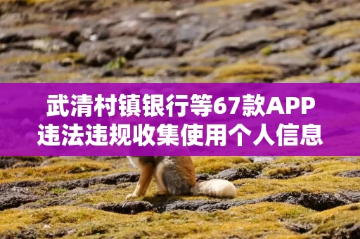 武清村镇银行等67款APP违法违规收集使用个人信息被通报