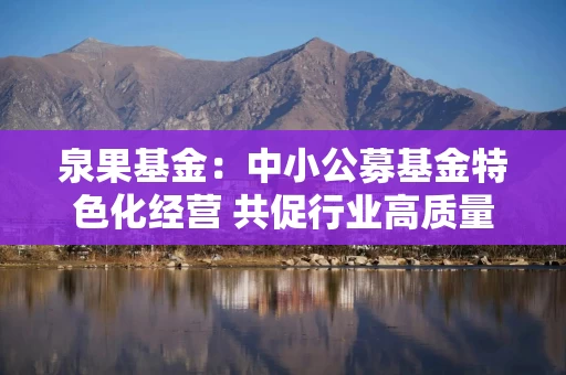 泉果基金：中小公募基金特色化经营 共促行业高质量发展