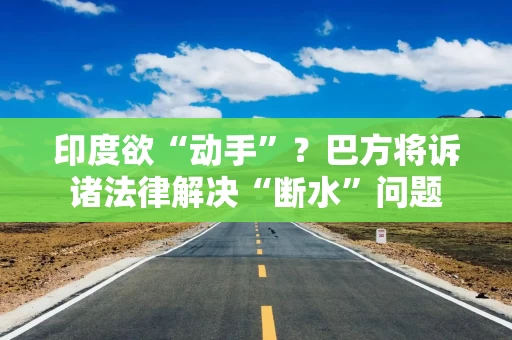 印度欲“动手”？巴方将诉诸法律解决“断水”问题