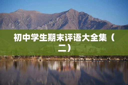初中学生期末评语大全集（二）
