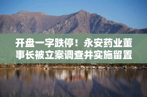 开盘一字跌停！永安药业董事长被立案调查并实施留置
