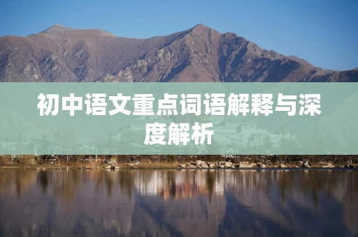 初中语文重点词语解释与深度解析