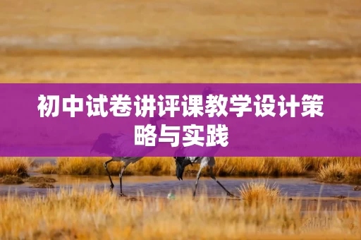 初中试卷讲评课教学设计策略与实践