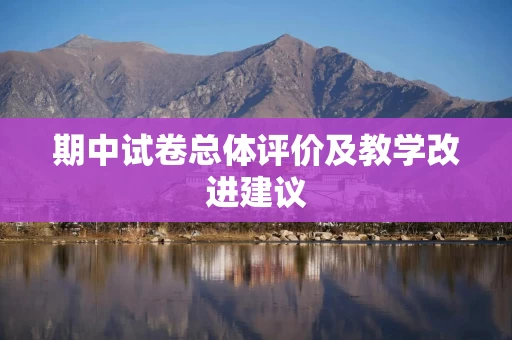 期中试卷总体评价及教学改进建议