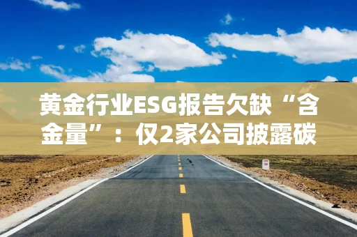 黄金行业ESG报告欠缺“含金量”：仅2家公司披露碳排放范围三，紫金矿业、中金黄金等未披露争议事件