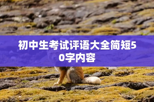 初中生考试评语大全简短50字内容