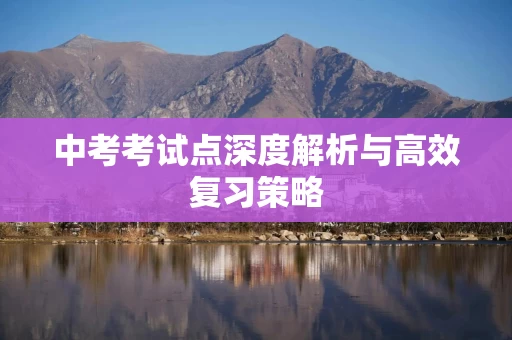 中考考试点深度解析与高效复习策略