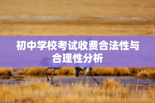 初中学校考试收费合法性与合理性分析