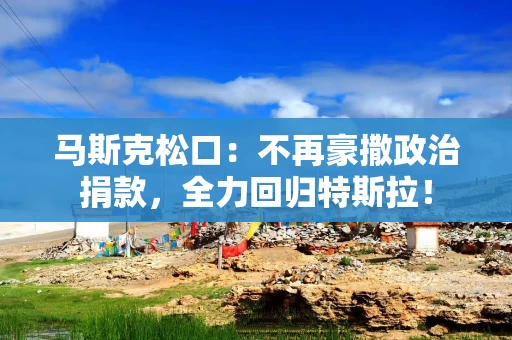 马斯克松口：不再豪撒政治捐款，全力回归特斯拉！