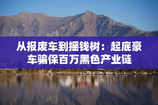 从报废车到摇钱树：起底豪车骗保百万黑色产业链