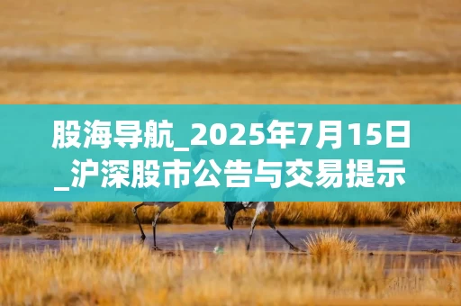 股海导航_2025年7月15日_沪深股市公告与交易提示