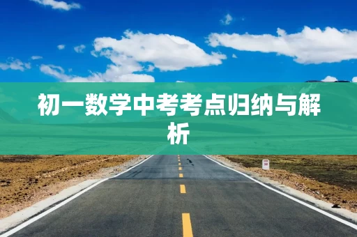 初一数学中考考点归纳与解析