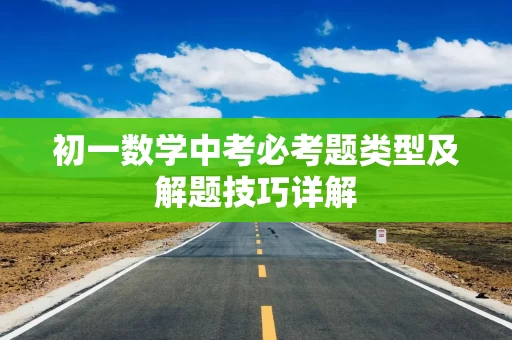 初一数学中考必考题类型及解题技巧详解