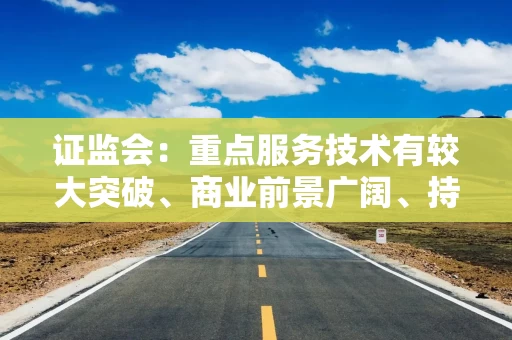 证监会：重点服务技术有较大突破、商业前景广阔、持续研发投入大但目前仍处于未盈利阶段的科技型企业