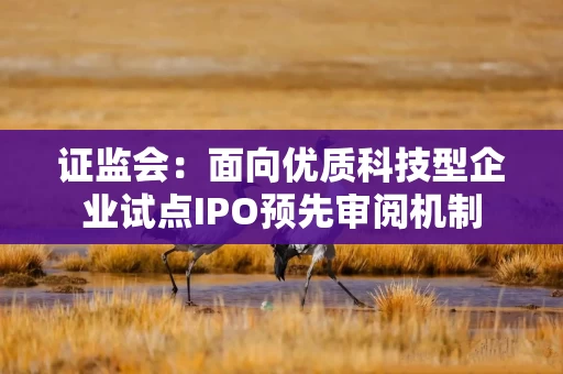 证监会：面向优质科技型企业试点IPO预先审阅机制