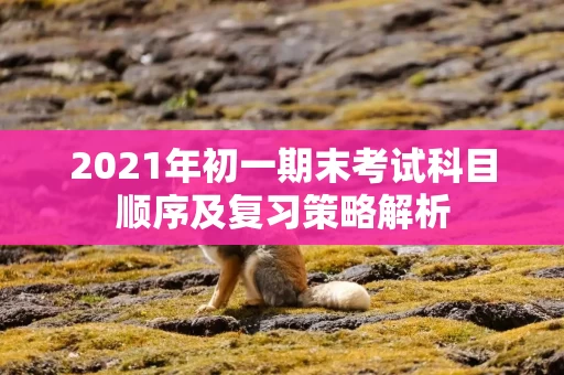 2021年初一期末考试科目顺序及复习策略解析
