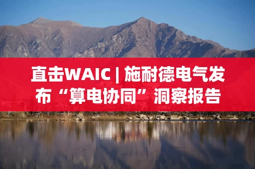 直击WAIC | 施耐德电气发布“算电协同”洞察报告