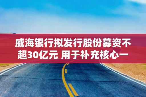 威海银行拟发行股份募资不超30亿元 用于补充核心一级资本