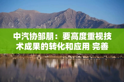 中汽协邹朋：要高度重视技术成果的转化和应用 完善充换电标准体系