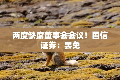 两度缺席董事会会议！国信证券：罢免