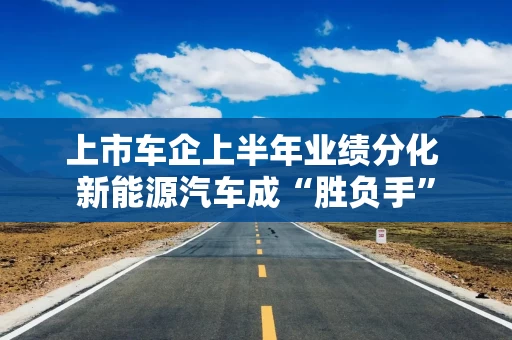 上市车企上半年业绩分化 新能源汽车成“胜负手”