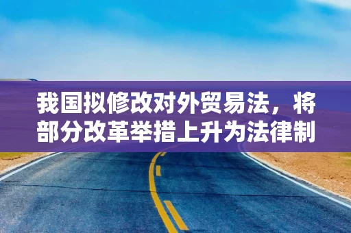 我国拟修改对外贸易法，将部分改革举措上升为法律制度