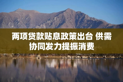 两项贷款贴息政策出台 供需协同发力提振消费