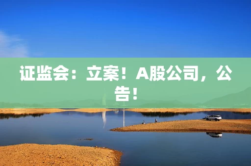 证监会：立案！A股公司，公告！