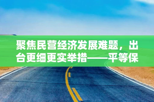 聚焦民营经济发展难题，出台更细更实举措——平等保护强信心稳预期