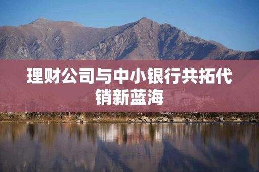 理财公司与中小银行共拓代销新蓝海
