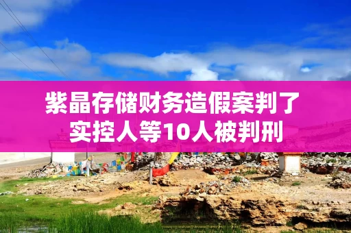 紫晶存储财务造假案判了 实控人等10人被判刑