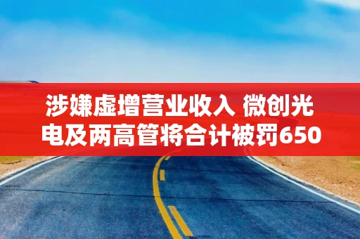 涉嫌虚增营业收入 微创光电及两高管将合计被罚650万元