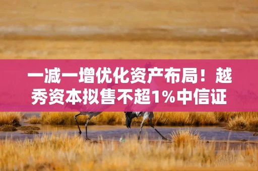 一减一增优化资产布局！越秀资本拟售不超1%中信证券股份，斥资10亿元增持北京控股