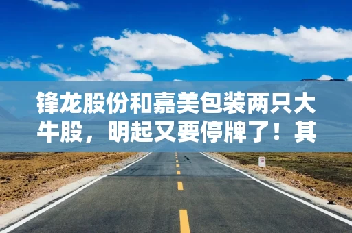 锋龙股份和嘉美包装两只大牛股，明起又要停牌了！其中一只已18连板