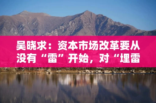吴晓求：资本市场改革要从没有“雷”开始，对“埋雷者”“帮助埋雷者”重罚