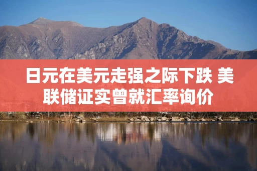 日元在美元走强之际下跌 美联储证实曾就汇率询价