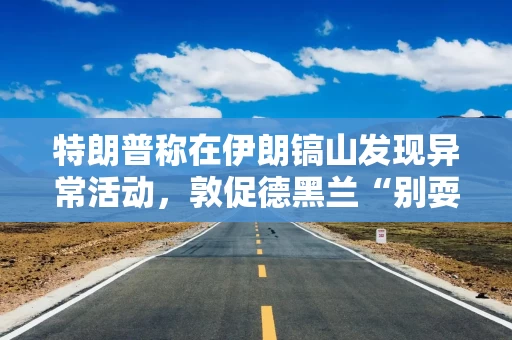特朗普称在伊朗镐山发现异常活动,敦促德黑兰“别耍花招” 特朗普称在伊朗镐山发现异常活动,敦促德黑兰“别耍花招”