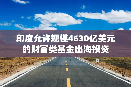 印度允许规模4630亿美元的财富类基金出海投资
