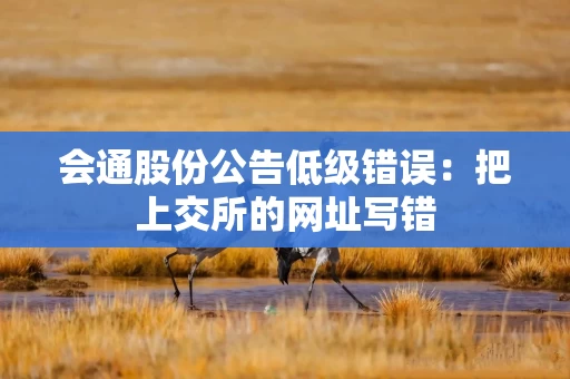 会通股份公告低级错误：把上交所的网址写错
