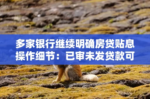 多家银行继续明确房贷贴息操作细节:已审未发贷款可办理,5年期满需正常计息还款 多家银行继续明确房贷贴息操作细节:已审未发贷款可办理,5年期满需正常计息还款