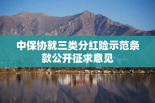 中保协就三类分红险示范条款公开征求意见