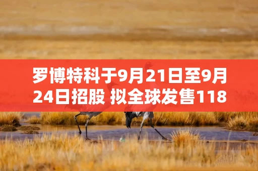 罗博特科于9月21日至9月24日招股 拟全球发售1187.6万股 罗博特科于9月21日至9月24日招股 拟全球发售1187.6万股