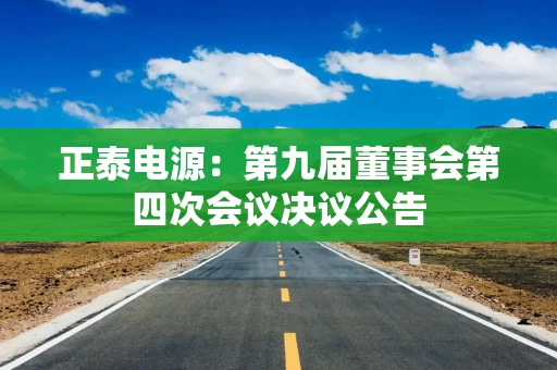 正泰电源:第九届董事会第四次会议决议公告 正泰电源:第九届董事会第四次会议决议公告