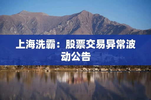 上海洗霸:股票交易异常波动公告 上海洗霸:股票交易异常波动公告