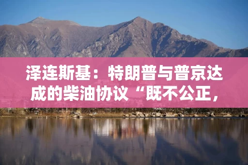 泽连斯基：特朗普与普京达成的柴油协议“既不公正，也不坦诚”