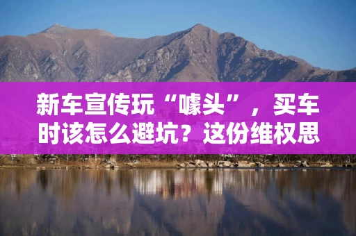新车宣传玩“噱头”,买车时该怎么避坑?这份维权思路收好 新车宣传玩“噱头”,买车时该怎么避坑?这份维权思路收好