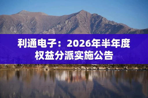 利通电子：2026年半年度权益分派实施公告