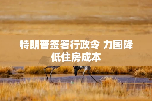 特朗普签署行政令 力图降低住房成本