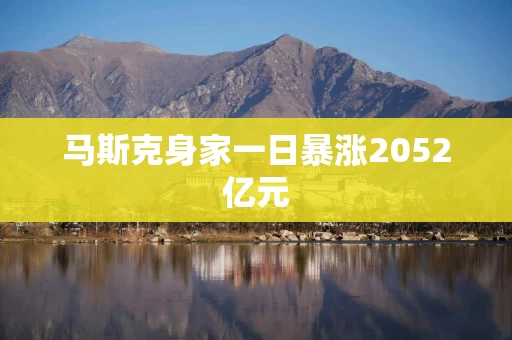 马斯克身家一日暴涨2052亿元 马斯克身家一日暴涨2052亿元